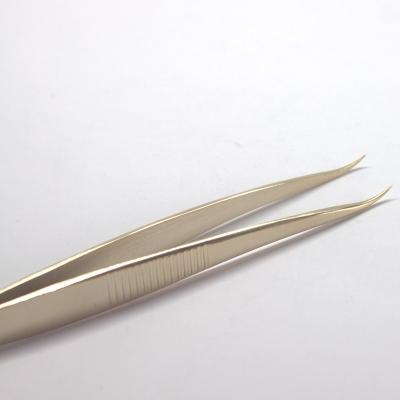 China Custom High Quality False Eyelash Direct Tweezers Factory Private Label Eyelash Tweezers Factory Direct Personal Care Metal Eyelash Tweezers for sale