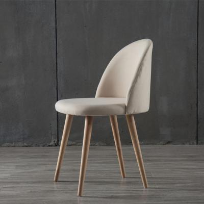 China Wholesale Soft and Comfortable Dining Chairs Upholstered Nordic Dining Table Chair Without Backrest Arms for sale