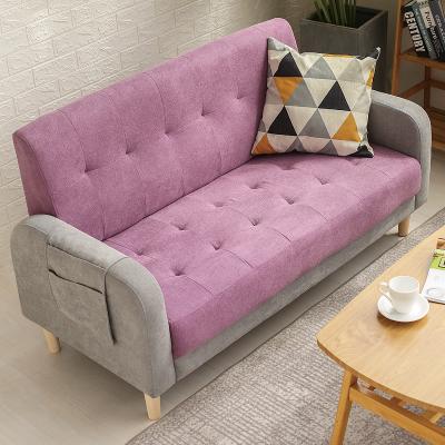 China High Elasticity Foam Sponge Sofa New Design Comfortable Fabric Home Upholstered Sofa For Small Apartment With Nordic Wooden Legs for sale