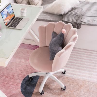 China Modern Small Girls Fabric Adjustable Makeup Chair Computer Task Office Chair Cute Task Chair (Height) for sale