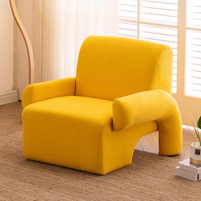 China Other Leisure Home Chair Bedroom Simple Luxury Yellow Comfortable Small Sofa Armchair Backrest for sale