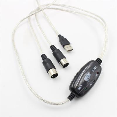 China USB IN-OUT Interface Cable Converter Compatible PC to Music Keyboard Adapter Attach Music Editing Cable for sale