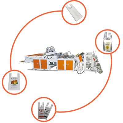 China Computer Controlled Milk Tea Improve Accuracy effciency Plastic Carry Bag Making Machine With Pin for sale