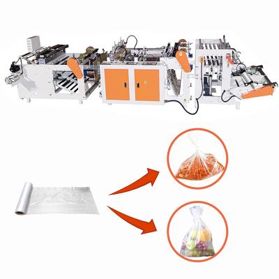 China Fruit Vegetable Conveying Meat Food Rugged Computer Controlled Hollow Out Bag Making Machine With Deviation Corrector for sale