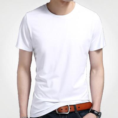 China Aplet High Quality Anti-pilling T Shirt , Custom Printing Man Blank Cotton Plain Polo T Shirt Dry Fit White Short Sleeve Polyester / Cotton for sale