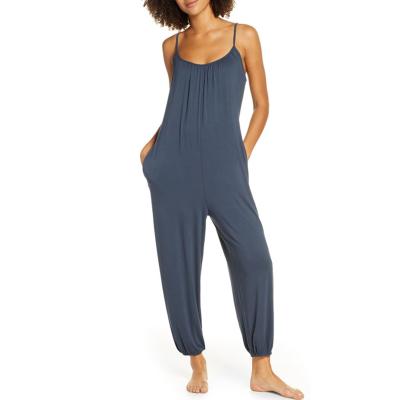 China Summer QUICK DRY Sexy Romper Ladies Wide One Piece For Home Solid Color Jumpsuit for sale