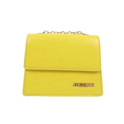 China Fashion Simple New Style Chain Shoulder Bag Fashion Luxury Messenger Handbag PU Leather Solid Color Women Lady Shoulder Crossbody Bag for sale