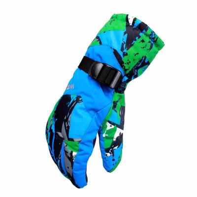 China Non Collodion Cotton Fashion Blue 4 Styles Extend Deep Warm Winter Men's Full Finger Outdoor Skiing Mountaineering Gloves Full Increasing Protective Gloves for sale