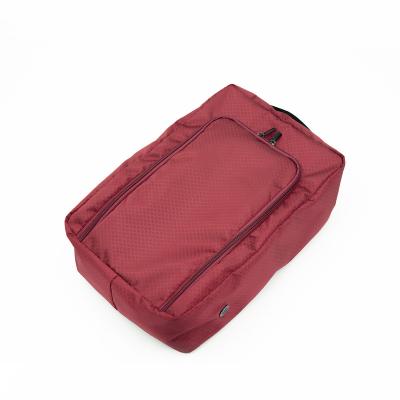 China Portable Custom Logo Outdoor Travel Sports Shoes Dust Pocket Double Layer Soft Slipper Shoes Organizer Bag for sale