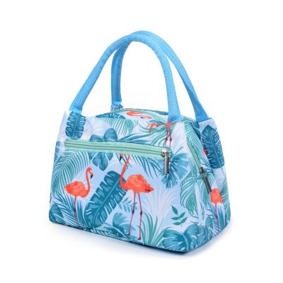 China Lovely Flamingo Unicorn Printing School Lunch Waterproof Aluminum Foil Bag OEM Cooler Bag for sale