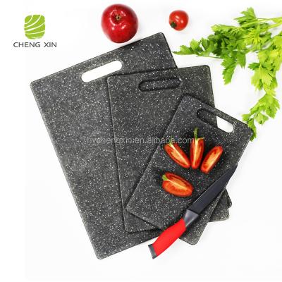 China Amazon Sales BPA Free Hot Viable Marble Effect Food Grade Plastic Choppers Cutting Board Set of 3 For Kitchen for sale