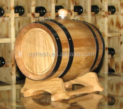 China Custom Red Wine Oak Wooden Wine Barrel For 0.75L1L 2L 3L 5L 10L 20L Beer Barrel for sale