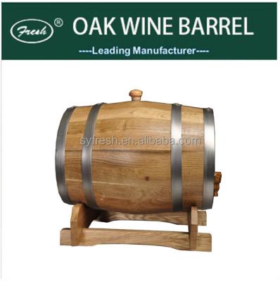 China Handmade Red Wine Oak 20L Wine Barrels With Stainless Hoop for sale