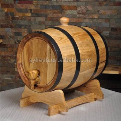 China Eco-friendly Hot Selling Black Beer 3L Liquor Circle Oak Wood Wine Barrel for sale