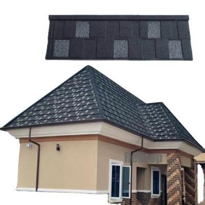 China Corrosion Resistance Building Material Metal Material Coated Roof Tile Vila Shingle Type Stone for sale