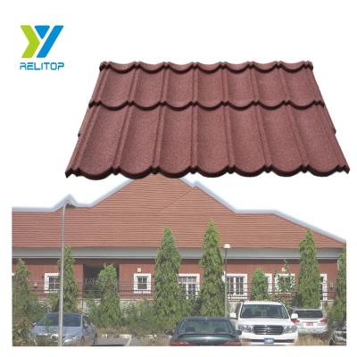 China Galvanized Sheet Steel Stone Coated Roof Metal Tile Type New Decorative Roofing Tiles For Nigeria Market for sale