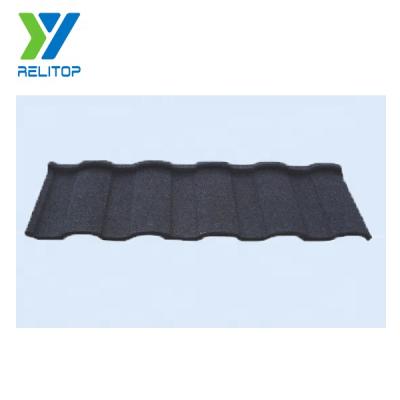 China Craftsman Black Color Stone Chips Galvanized Roof Ridge Roof Cladding Sheet For Private Cottages Tiny House for sale