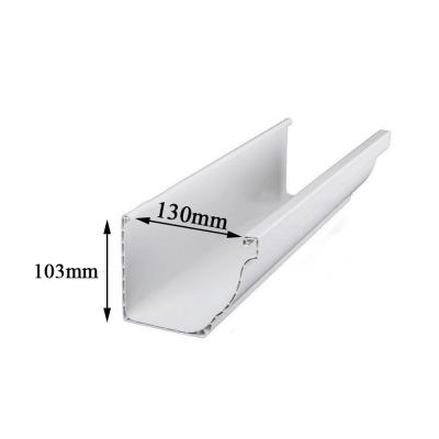 China Modern green high quality construction villa roof material PVC plastic white rain gutter for sale