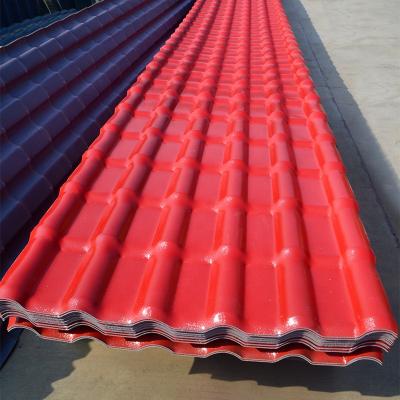 China ASA Corrugated Waterproof Plastic PVC Roof Tiles Easy Installation Modern Decoration Materials Synthetic Resin Roof Tiles for sale