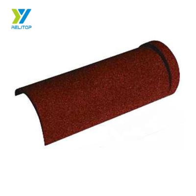 China Waterproof Coated Roof Stone Accessories Circular Hip Ridge Tile For Roof Tile for sale