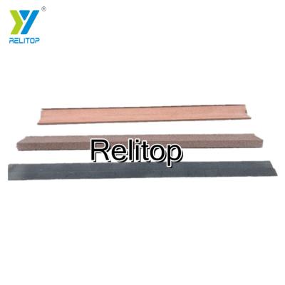 China Factory Wholesale Rustic Soundproof Slate Stone Metal Roof Tile Old Material Coated Accessories Covering Ridge Fascia Board for sale