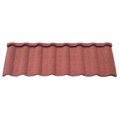 China Coastal Bond Colored Stone Coated Telhados Sun Terracotta Metal Type Black And Gray Color Metal Roof Tile Bond Roof Tiles In Nigeria for sale