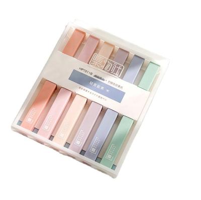 China Office & School Markers Hot China Cheap Macaron Highlighter Rectangular Marker Low Moq Oem Custom Pastel Colors Highlighter Pen Set for sale