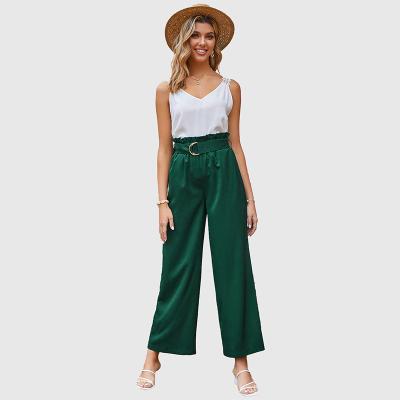 China Custom Autumn Woman High Waist Casual Wide Leg Spring OEM Anti-pilling Pants Straight Women for sale