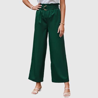 China Anti-pilling 2021 New Design New Arrivals Elegant Women Spring Wide Leg Ladies Casual Pants And Trousers for sale