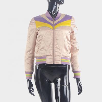 China Custom Made OEM Women's Sustainable Style Casual Outdoor Winter Quilt Bomber Jacket for sale