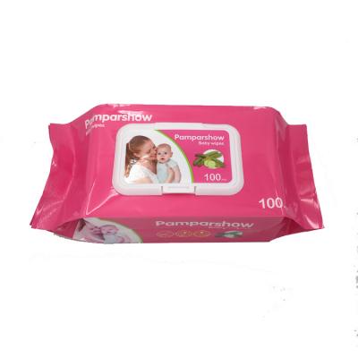 China Pampershow Simple Baby Face Hands Cleaning Wet Wipes With Lid for sale