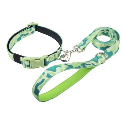 China Personalized Pet Leashes Set Wholesale Personalized Neoprene Deluxe Nylon Pet Adjustable Collars and Leashes (Old) for sale