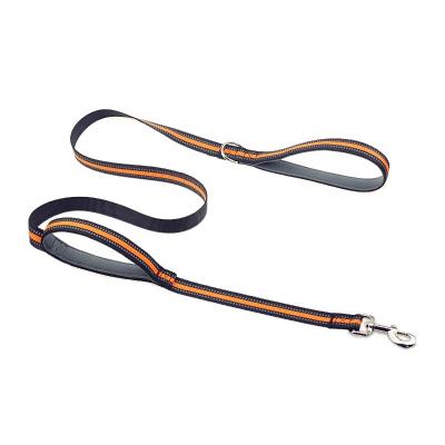 China Pet Reflective Supplies And Accessories Large Dog Leash Rope Dog Tactical Reflective Dog Leash Double Handle for sale