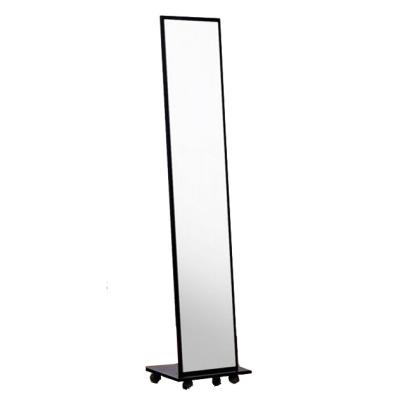 China Factory Direct Selling Beautiful and Useful Rectangular Integral Mirror with Wheels 30x162cm Flexible Universal Free Standing Floor Mirror for sale