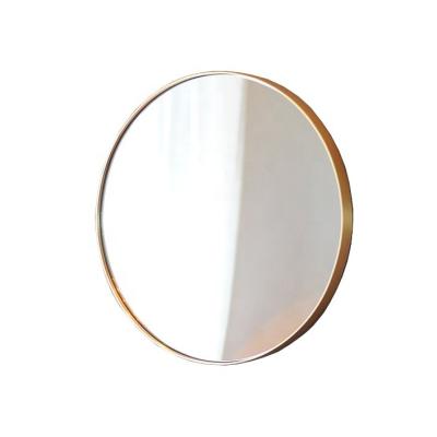 China Nordic Decorative Wall Hanging Home Bathroom Living Room Mirror Diameter 50 60 70 80cm Large Gold Metal Framed Round Mirror Wall Mirror for sale