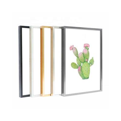 China High quality home deco alloy metal aluminum photo picture frame 13x18 18x24 21x29.7 30x40cm all sizes home office display advertising frame for sale