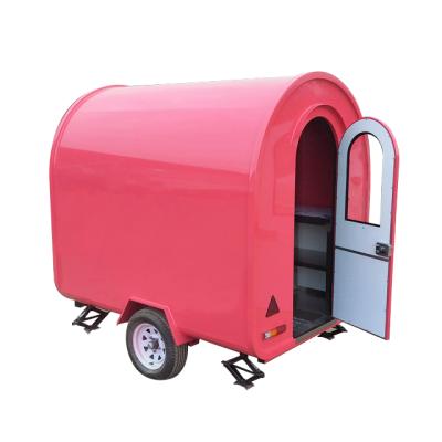 China Pink Color Plant 2.2m Vegetable Processing Small Lemonade Food Trailer Food Trailer for sale