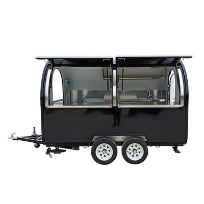 China Vegetable Processing Factory 3m Food Trailer Round Food Van Trailer For Sale for sale