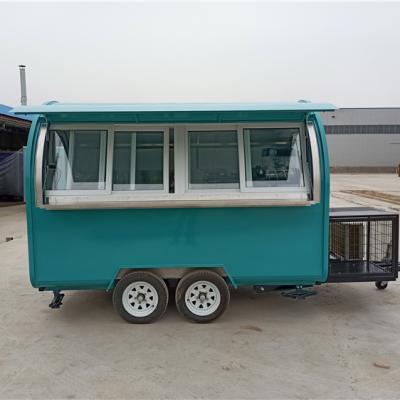 China Vegetable processing factory new design food truck street fast food food trailer with sliding window for sale for sale