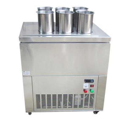 China Chinese Dessert Supplier Big Capacity Block Ice Cream Cylinder Machine Cube Ice Cream Making Machine For Night Market for sale