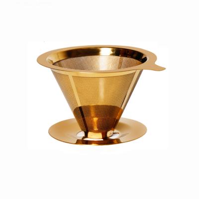 China Viable Pour Over Drip Coffee Machines Stainless Steel Mesh Coffee Filter Dripper Vietnamese Style For One Cup for sale