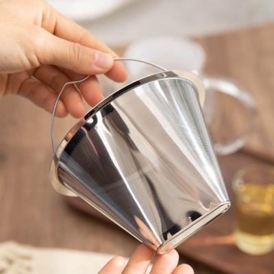 China CLASSIC Resauble Metal Mesh Cone Cold Brew Coffee Eco Maker Direct Basket Stainless Coffee Filter for sale