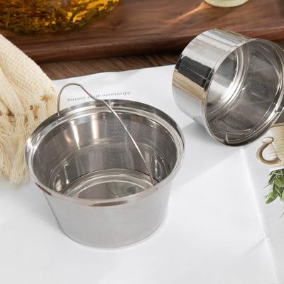 China Viable Supplier Cheap Mesh Tea Filter Basket Stainless Steel Tea Strainer For Loose Tea Leaf for sale