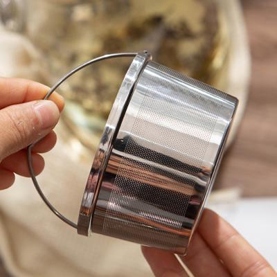 China Sustainable Luxury High Quality Custom Silver Tea Infuser Stainless Steel Tea Strainer Filter for sale