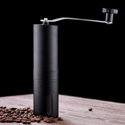 China Modern Design Outdoor Portable Hand Espresso Coffee Grinder Black Silver Stainless Steel Manual Coffee Grinder with Ceramic Burrs for sale