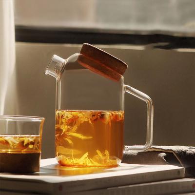 China Glass Kettle Juice Pot Tea Set Viable Modern Nordic Style Kitchen Tableware Teapot Pot For Water for sale