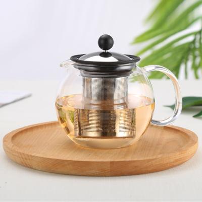 China Viable Wholesale Bulk Glass Teapot with Stainless Steel Infuser for sale