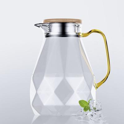 China Elegant Design Viable Home Used Cheap Wholesale Jug Kettle Glass Water Teapot Teapot Set With Stainless Tea Infuser for sale