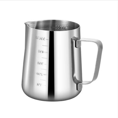 China Stocked Thicken Premium Stainless Steel Creamer Milk Jug Milk Frother Foaming Pitcher Espresso Coffee Pot for sale