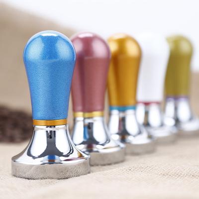 China PORTABLE Modern Stainless Steel Coffee Tamper Machine Aluminum Tool Coffee Handle Calibrated Pressure Tamper 58mm Espresso Coffee Tamper for sale